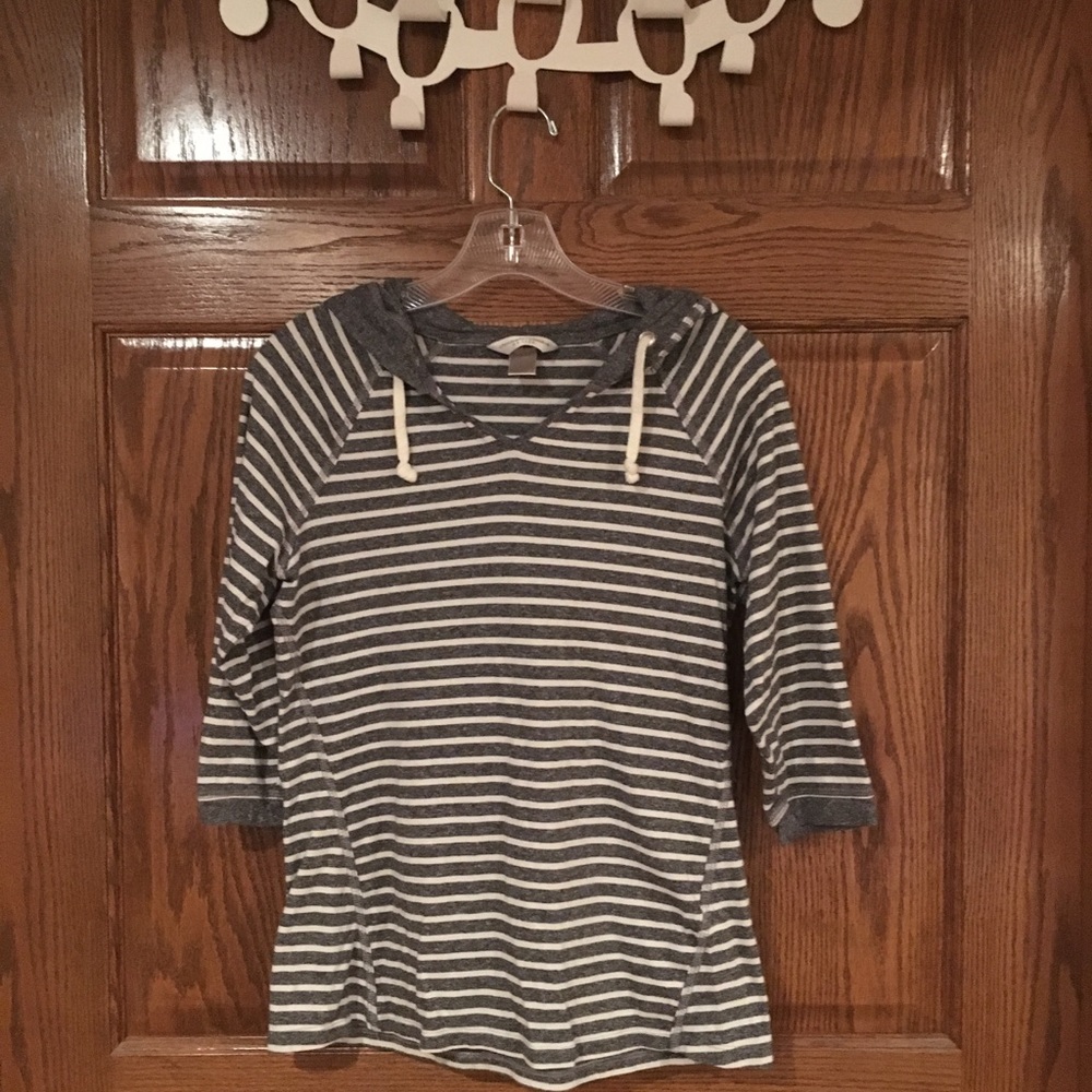 Christopher&Banks Striped Shirt with Hood